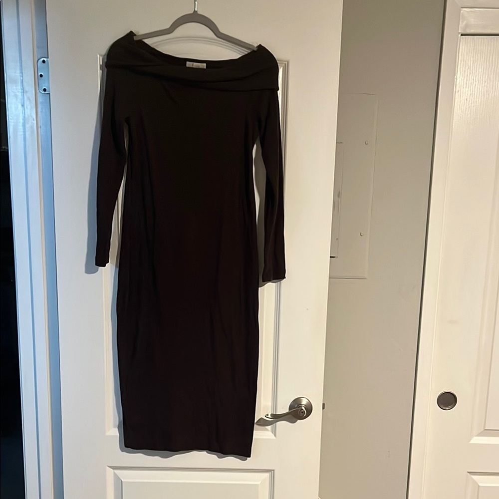 Universal Thread Brown Off-Shoulder Knit Dress